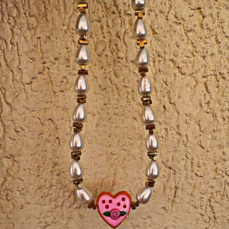 Heart shaped biscuit necklace