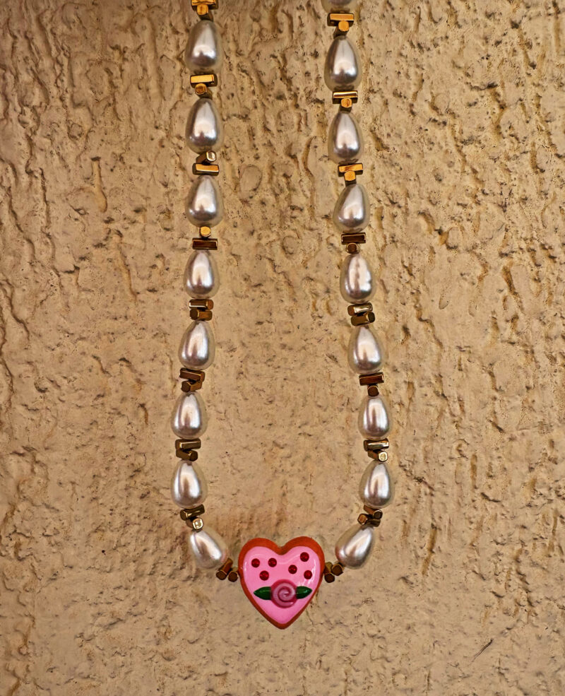Heart shaped biscuit necklace