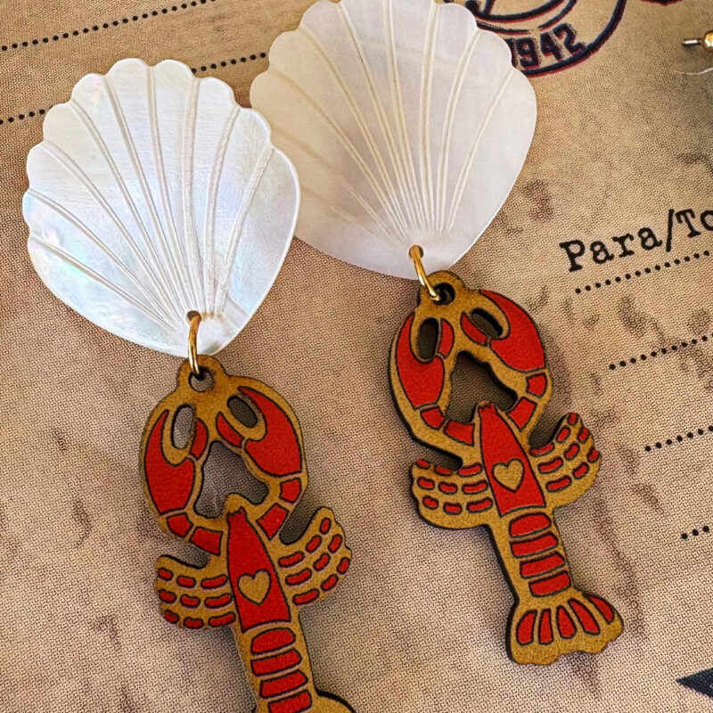 “Lobster” earrings