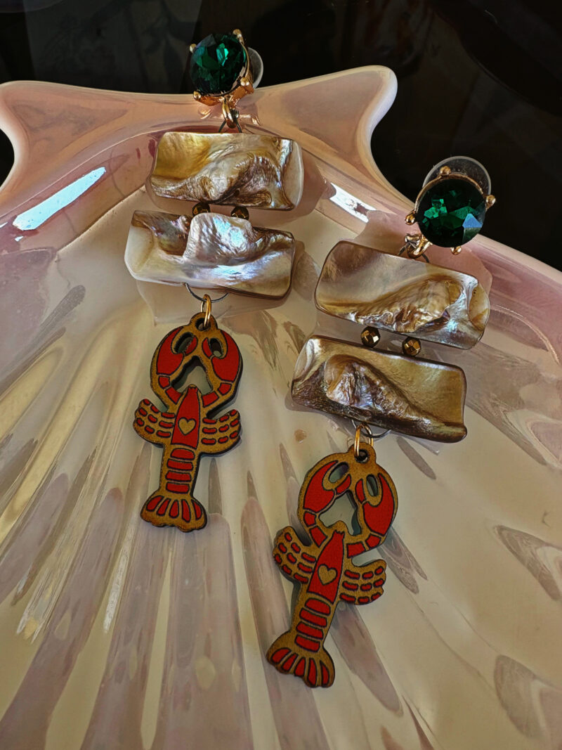 “Fancy lobster” earrings