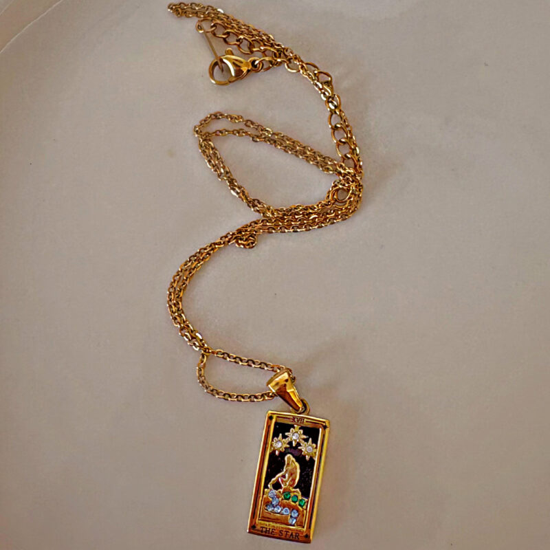 Tarot card necklace