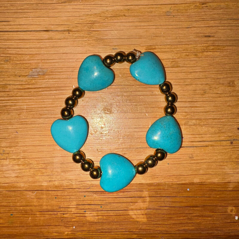 Turquoise hearts bracelet